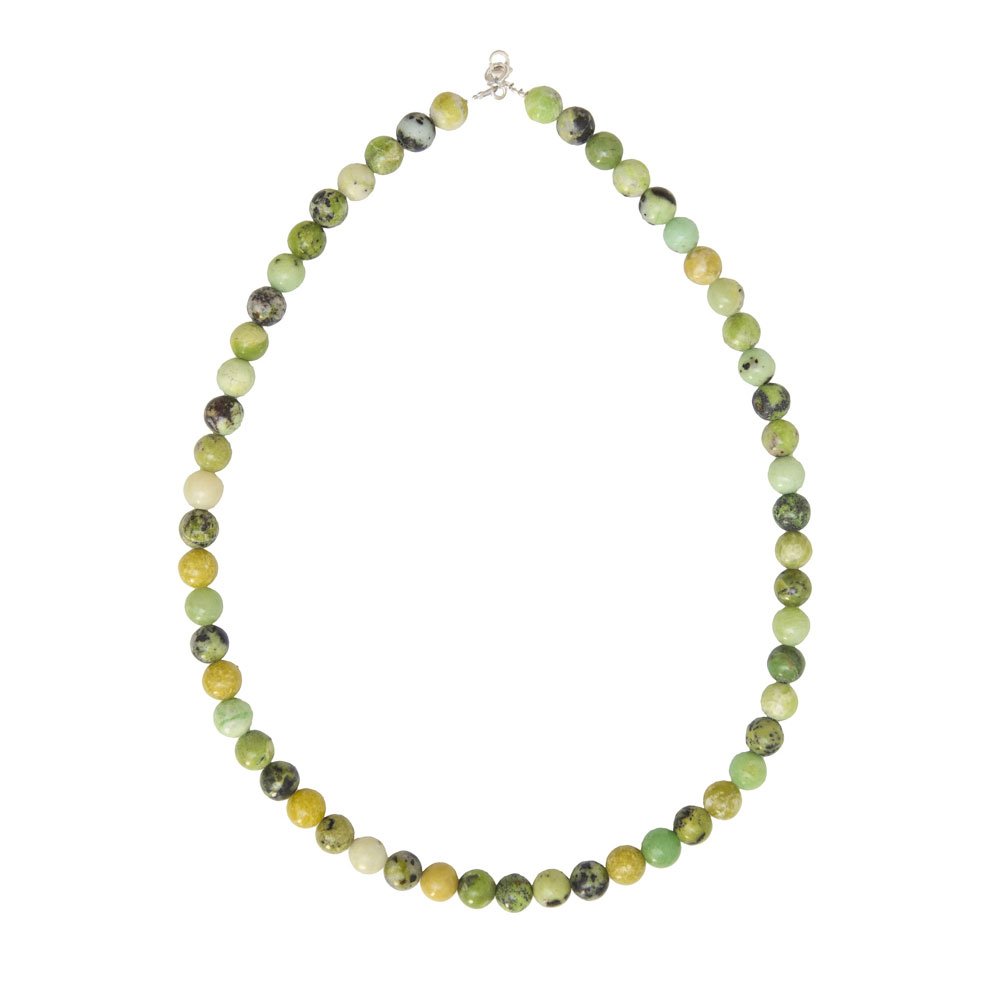 Collana con Crisoprasio Limone – Pietre Sferiche