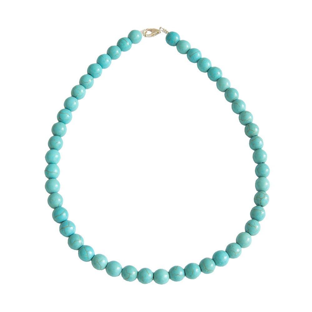 Collana di Howlite blu – Pietre sferiche