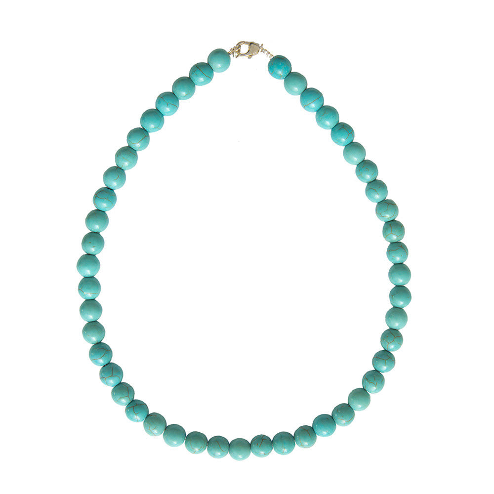 Collana di Howlite blu – Pietre sferiche