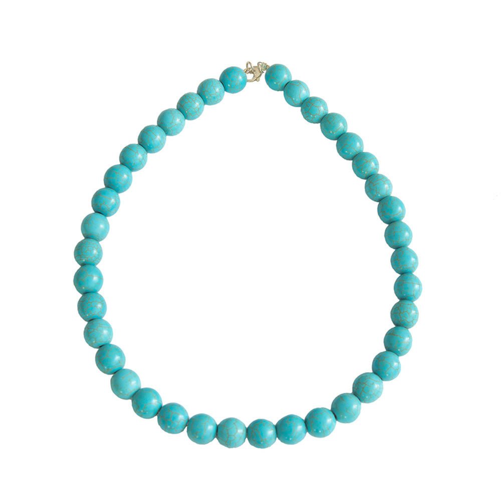 Collana di Howlite blu – Pietre sferiche