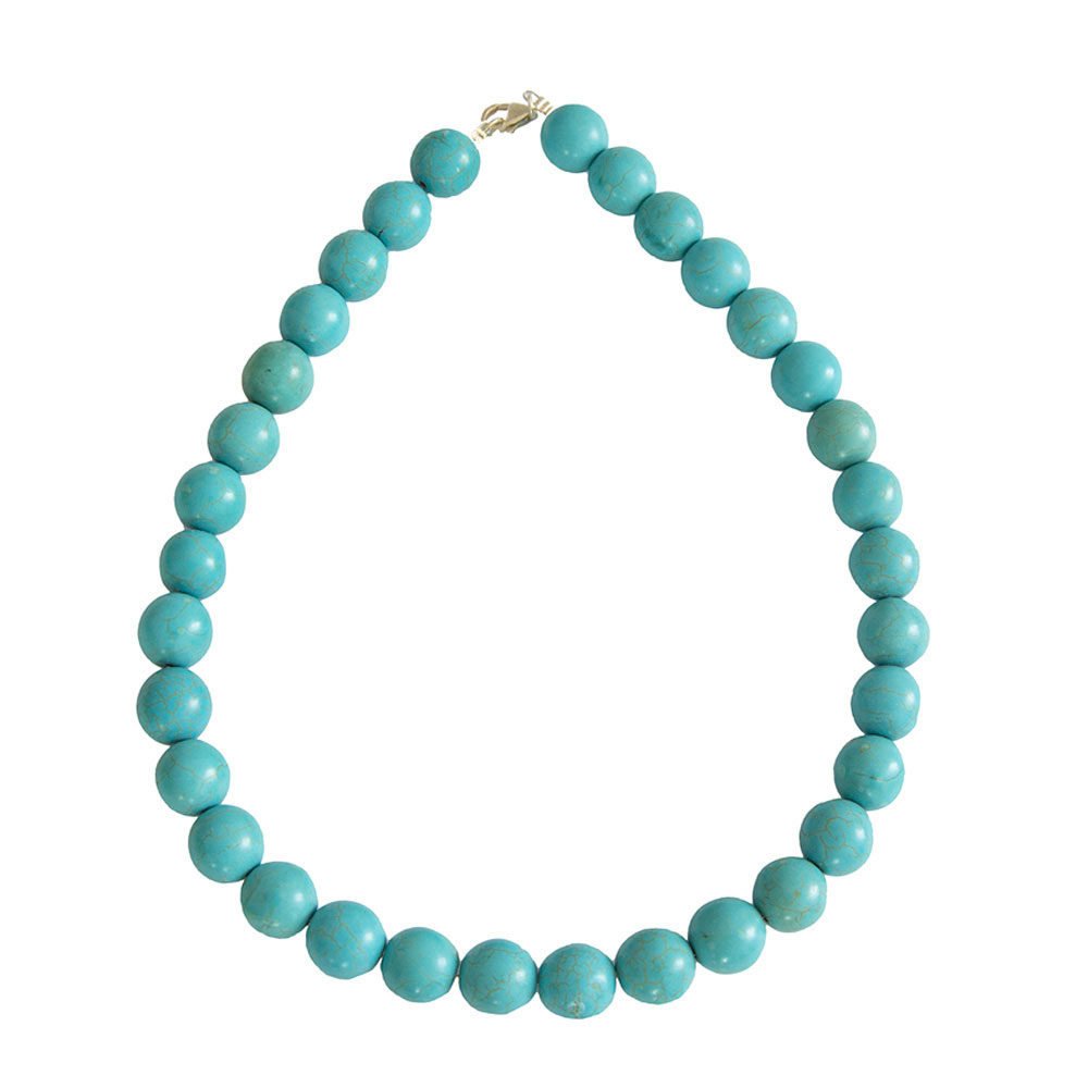 Collana di Howlite blu – Pietre sferiche