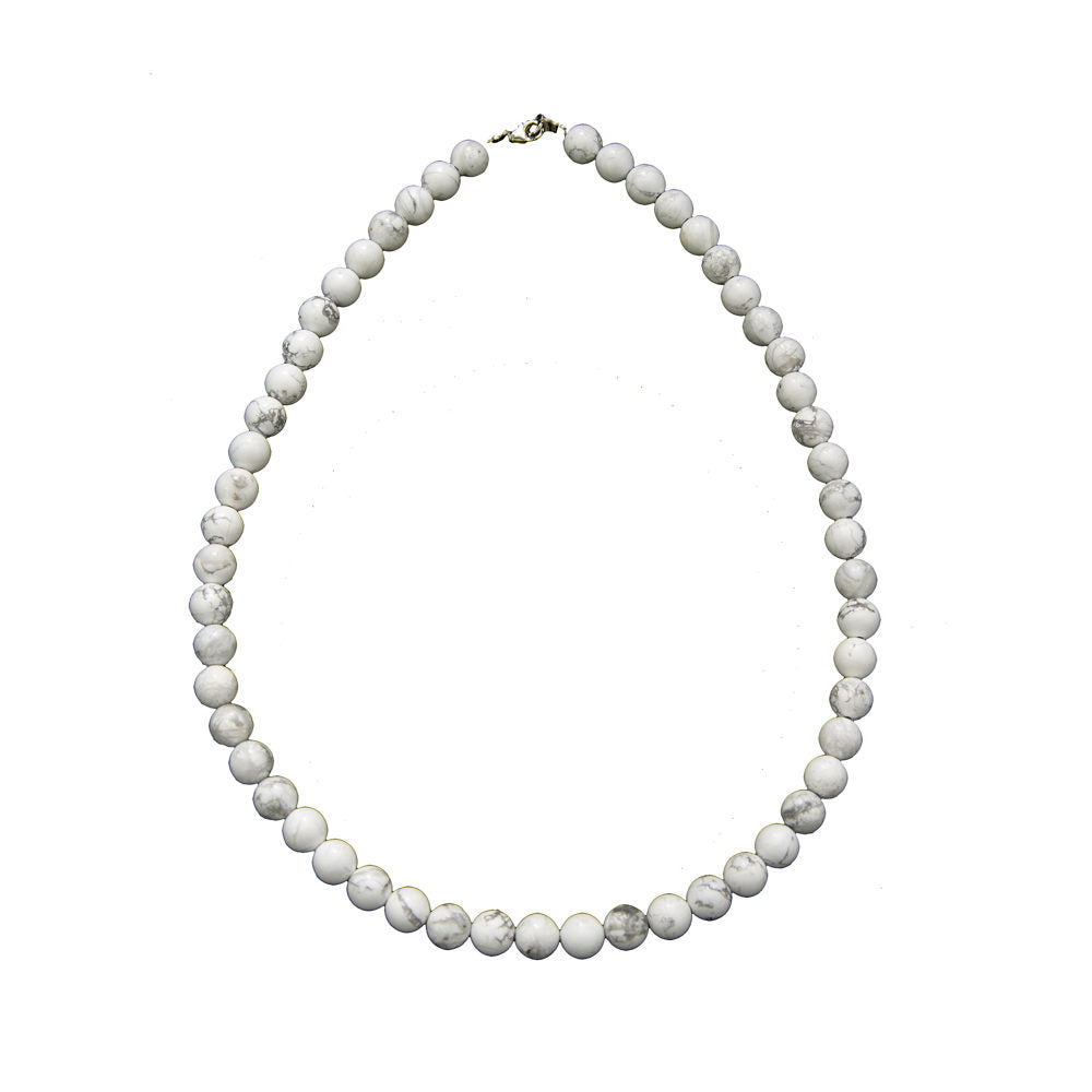 Collana di Howlite – Pietre sferiche