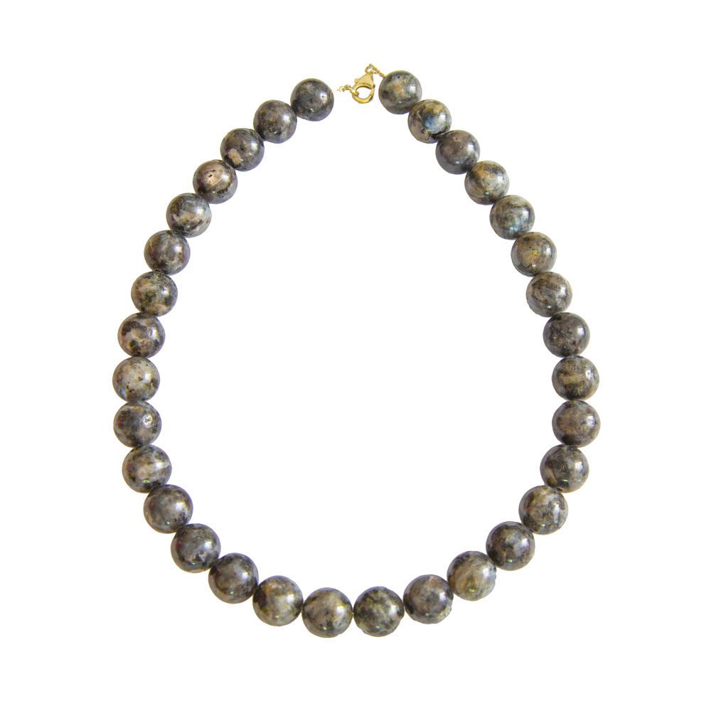 Collana in Labradorite con inclusioni – Pietre sferiche