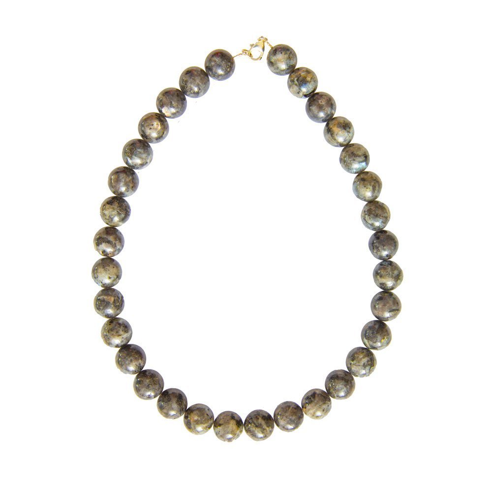Collana in Labradorite con inclusioni – Pietre sferiche