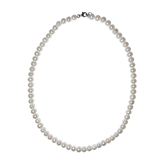 Collana di Perle d'acqua dolce bianche – perle da 7 mm