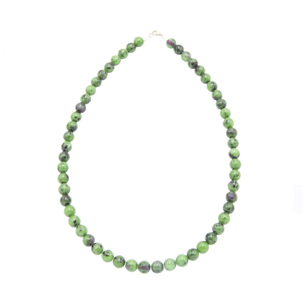 Collana con Rubini su Zoisite - Pietre Sferiche