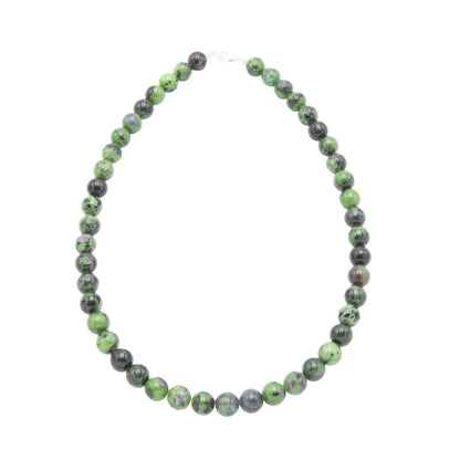 Collana con Rubini su Zoisite - Pietre Sferiche