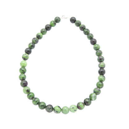 Collana con Rubini su Zoisite - Pietre Sferiche