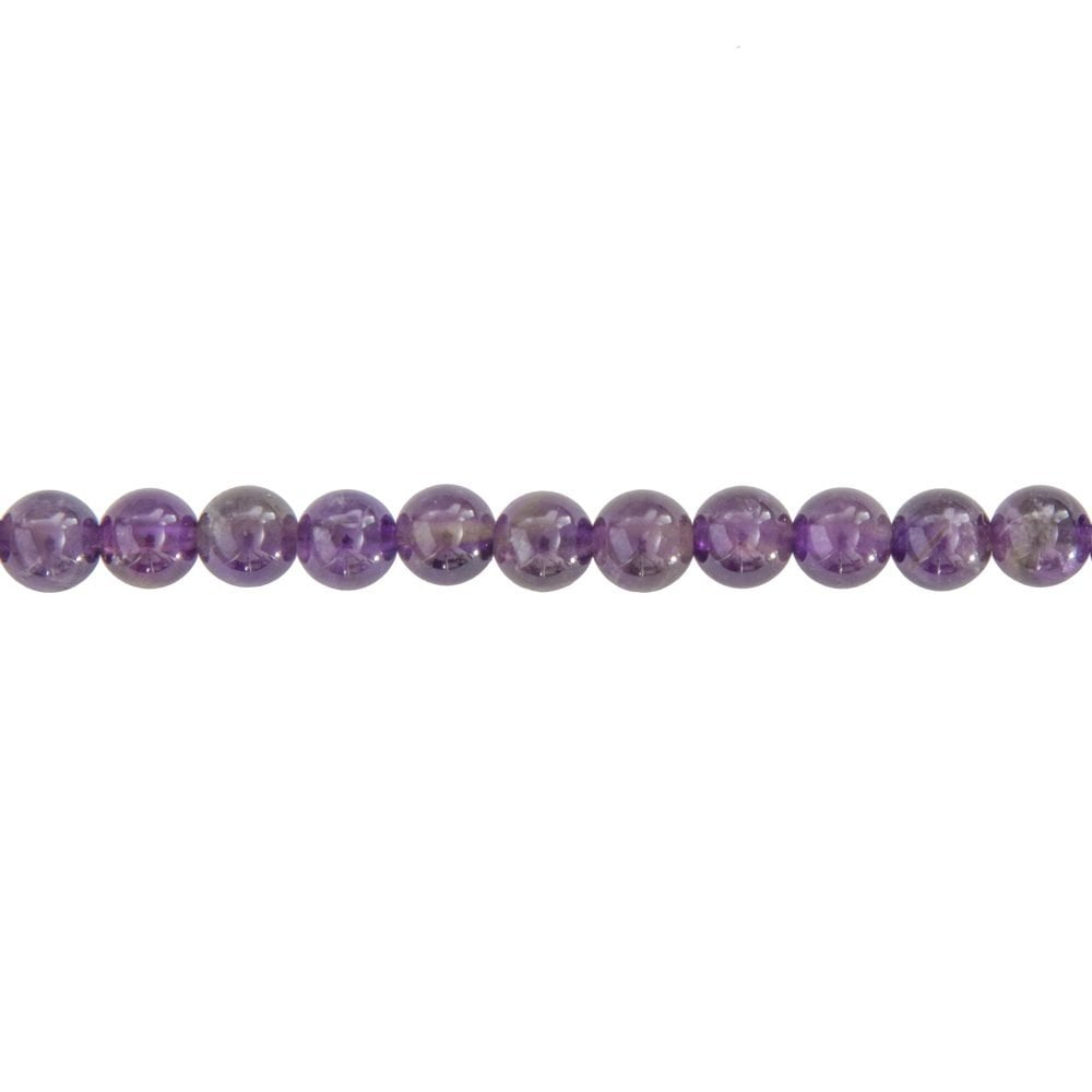 Filo di ametista – pietre sferiche da 6 mm