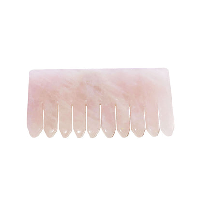Pettine da massaggio al quarzo rosa