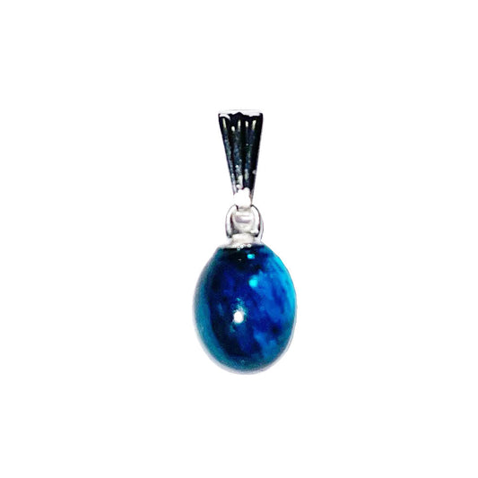 Ciondolo in Apatite Blu – Pietra Piatta