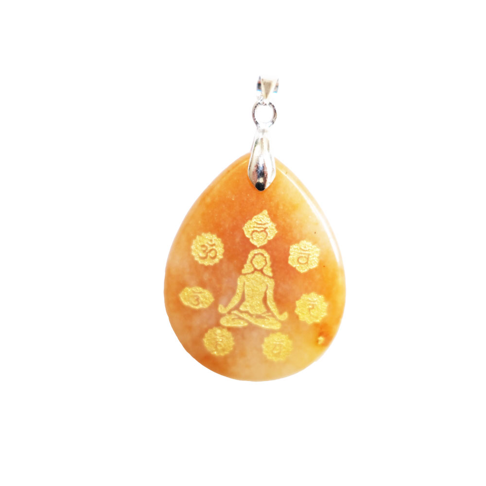 Ciondolo Avventurina Rossa – Yoga 7 chakra