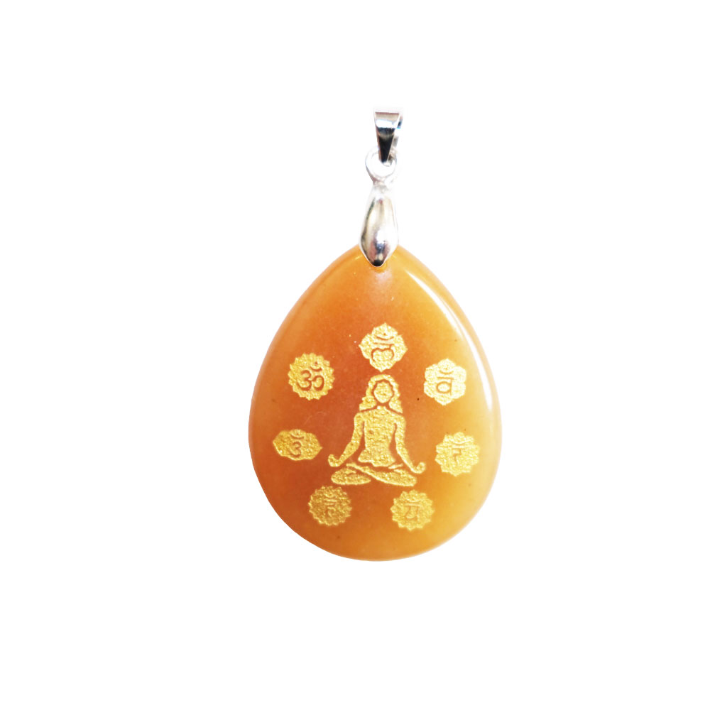 Ciondolo Avventurina Rossa – Yoga 7 chakra