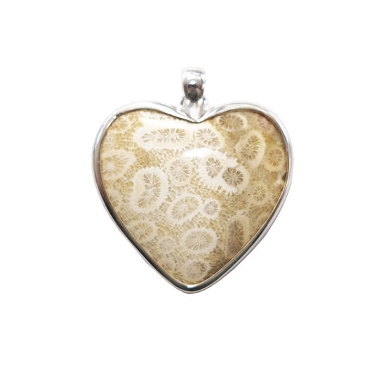 Ciondolo in Corallo Pietrificato – Piccolo cuore