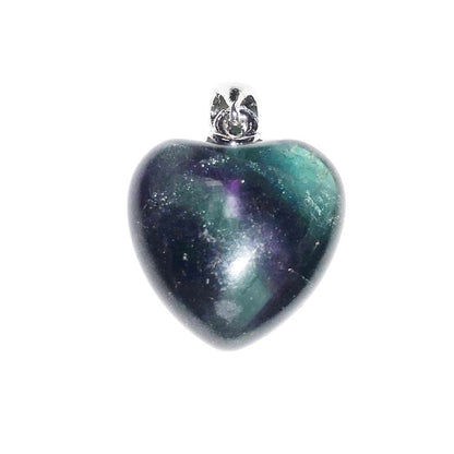 Ciondolo in Fluorite Multicolore – Piccolo cuore
