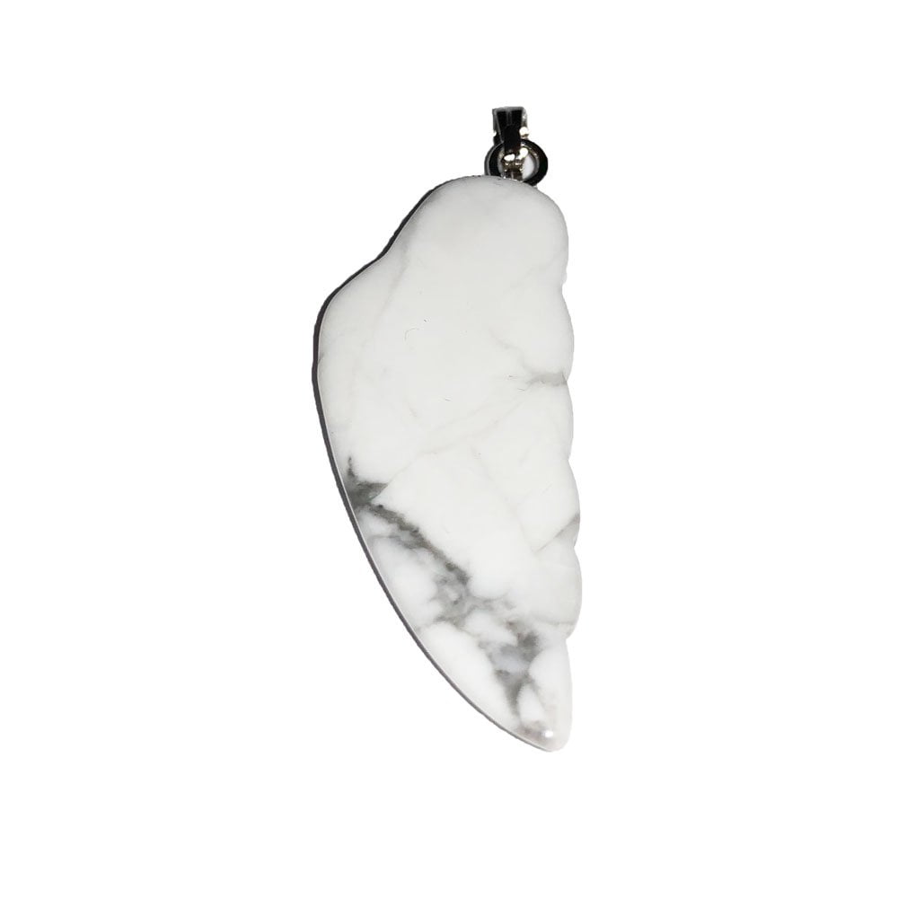 Ciondolo Howlite – Ala d'angelo
