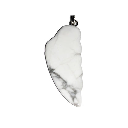 Ciondolo Howlite – Ala d'angelo