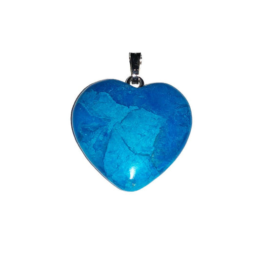 Ciondolo Howlite blu – Piccolo cuore