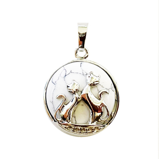 Ciondolo Howlite – Gatto