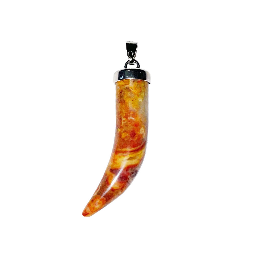 Pendente in diaspro mookaite - Corno