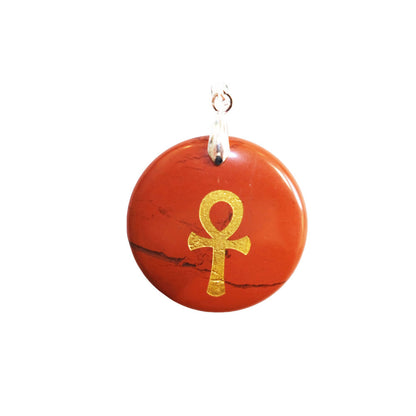 Ciondolo in Diaspro Rosso – Croce Ankh egiziana