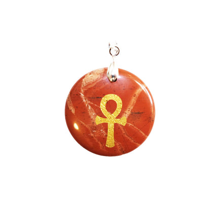 Ciondolo in Diaspro Rosso – Croce Ankh egiziana