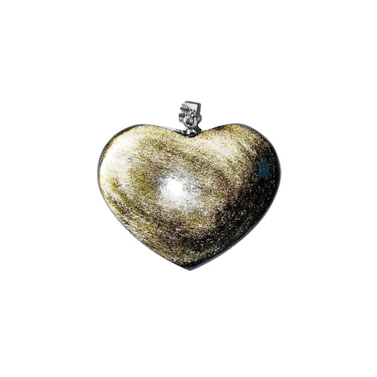 Ciondolo in ossidiana dorata – Piccolo cuore
