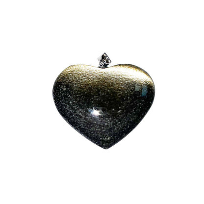 Ciondolo in ossidiana dorata – Piccolo cuore