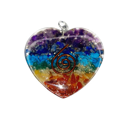Ciondolo Orgonite 7 Chakra – Piccolo Cuore