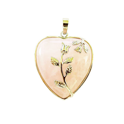 Ciondolo in quarto rosa – Cuore di flores