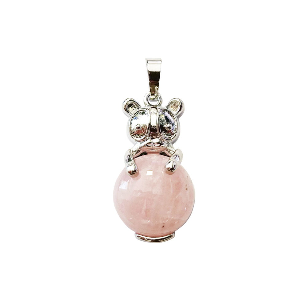 Ciondolo in Quarzo Rosa – Coniglio