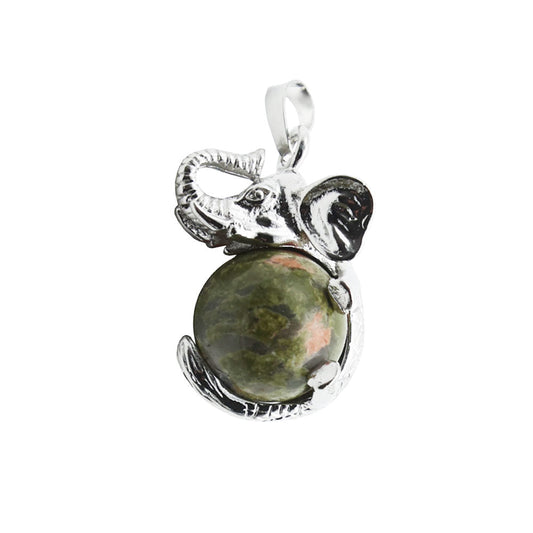 Ciondolo Unakite – Elefante