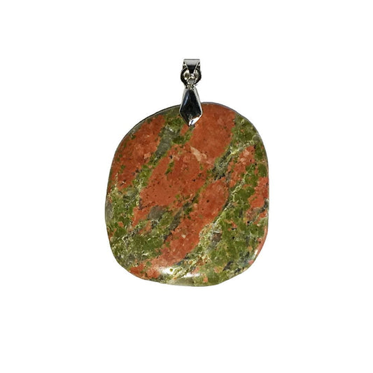 Ciondolo Unakite – Pietra piatta