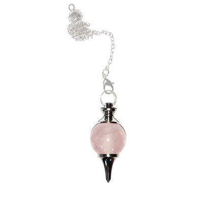 Pendolo in Quarzo Rosa – Sfera