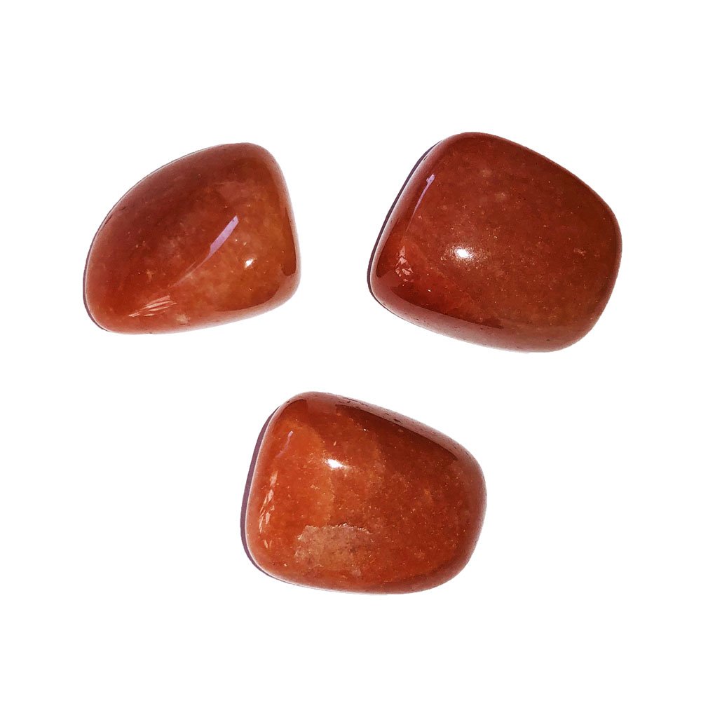 Pietra burattata avventurina rossa