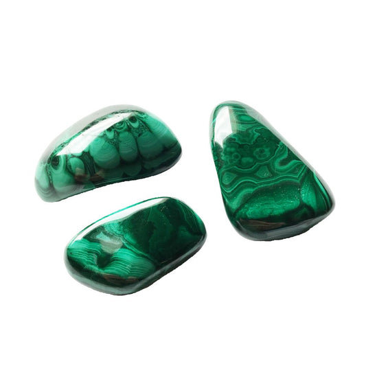 Pietra burattata di malachite