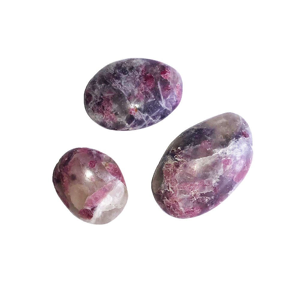 Pietra burattata di rubellite