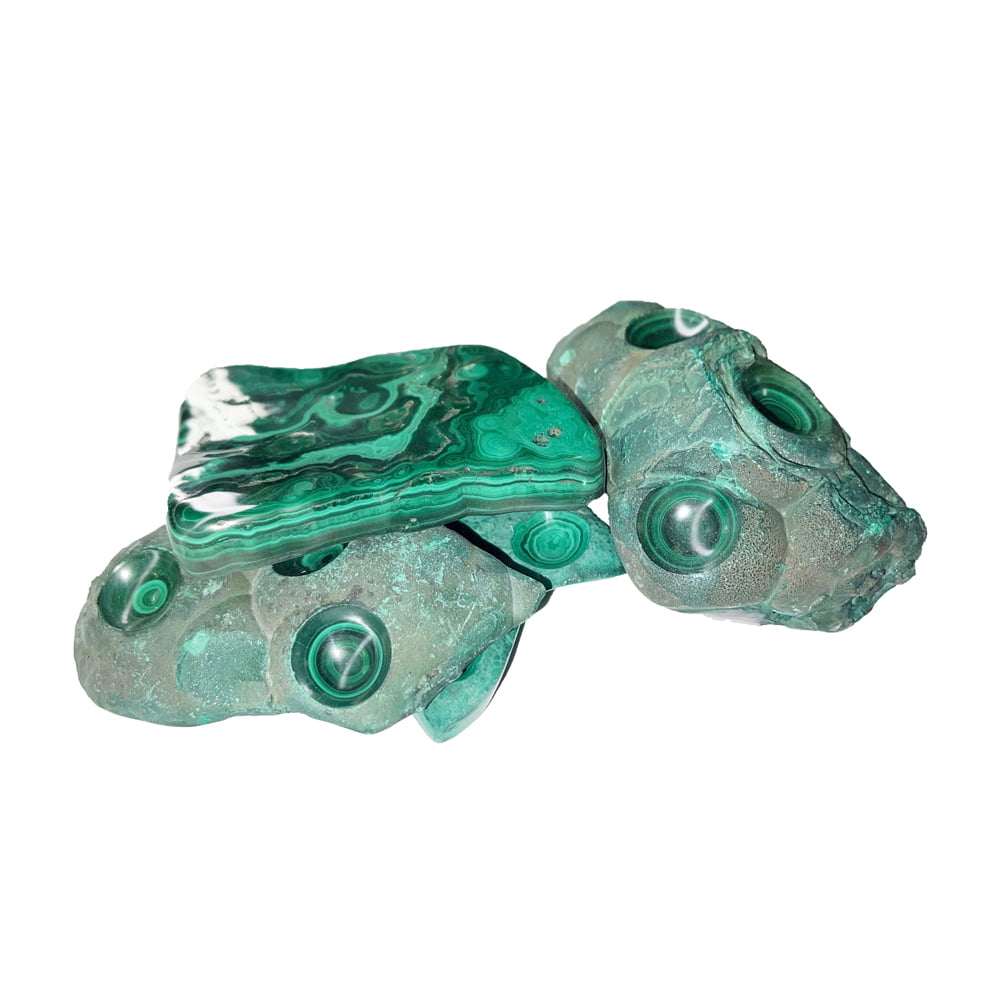 Pietra grezza di malachite