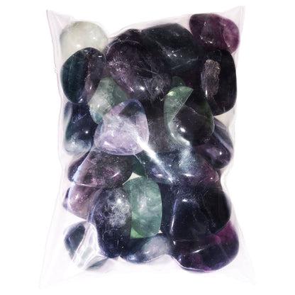 Pietra burattata di fluorite multicolore