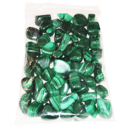 Pietra burattata di malachite