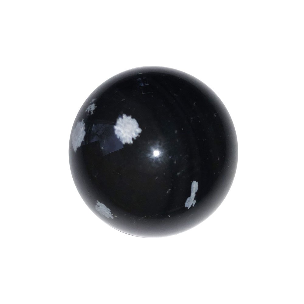 Sfera di Ossidiana Neve – 40 mm